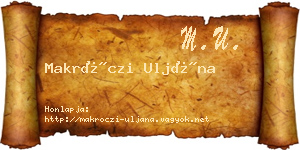Makróczi Uljána névjegykártya